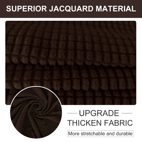 U-NICE HOME Elastic bottom and foam strips keep cover in place.