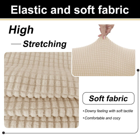 U-NICE HOME pet-friendly sofa protection, beige cover guards against scratches and spills.