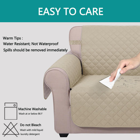 U-NICE HOME quilted texture detail on the sofa cover adds softness