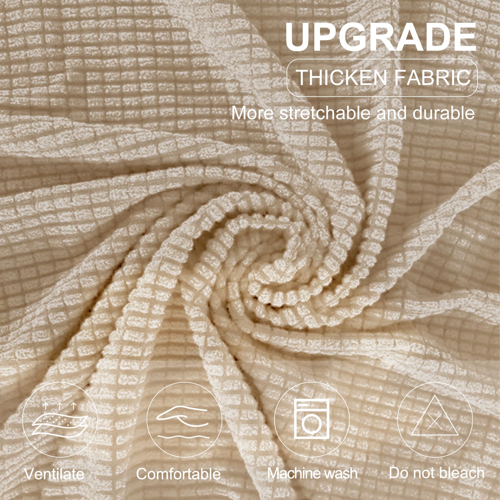 U-NICE HOME stretch cover, machine washable for easy cleanup and care.