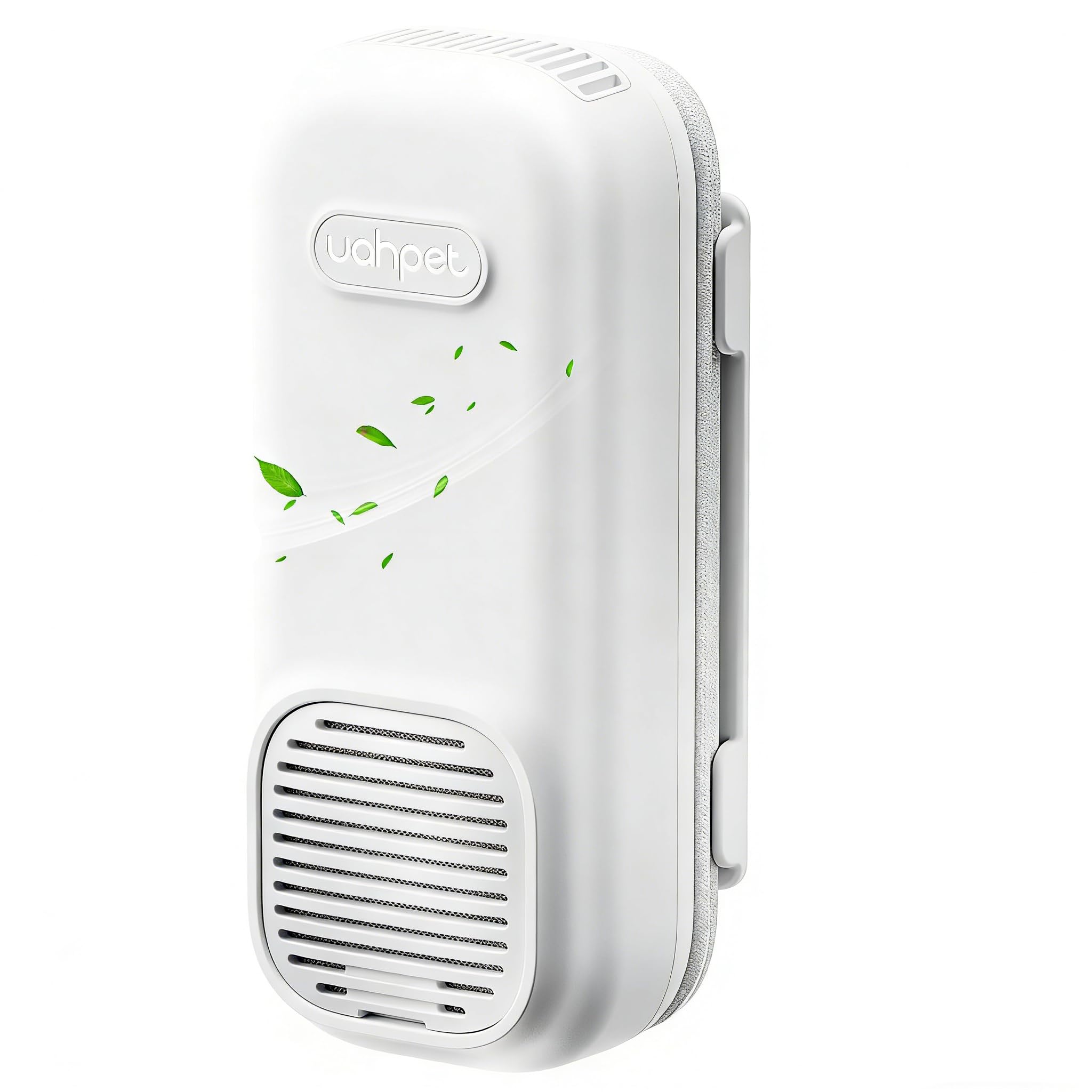 uahpet bathroom air freshener plugged in on a vanity for continuous odor control