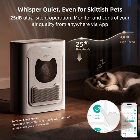 uahpet Pet Air Purifier compact design saving space