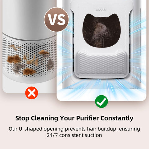 uahpet Pet Air Purifier placed in a spacious living area