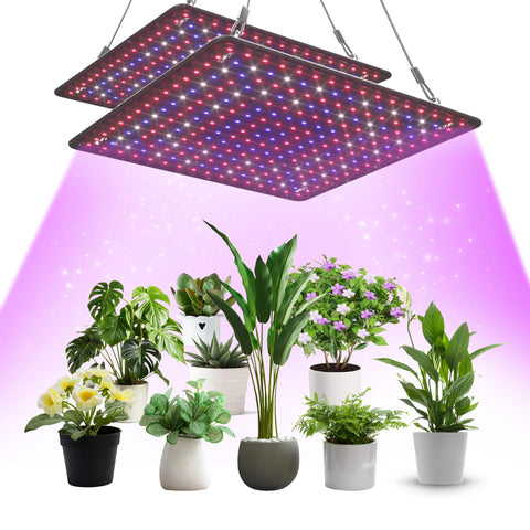 Uallhome LED grow light panel 200W front view improving indoor plant growth