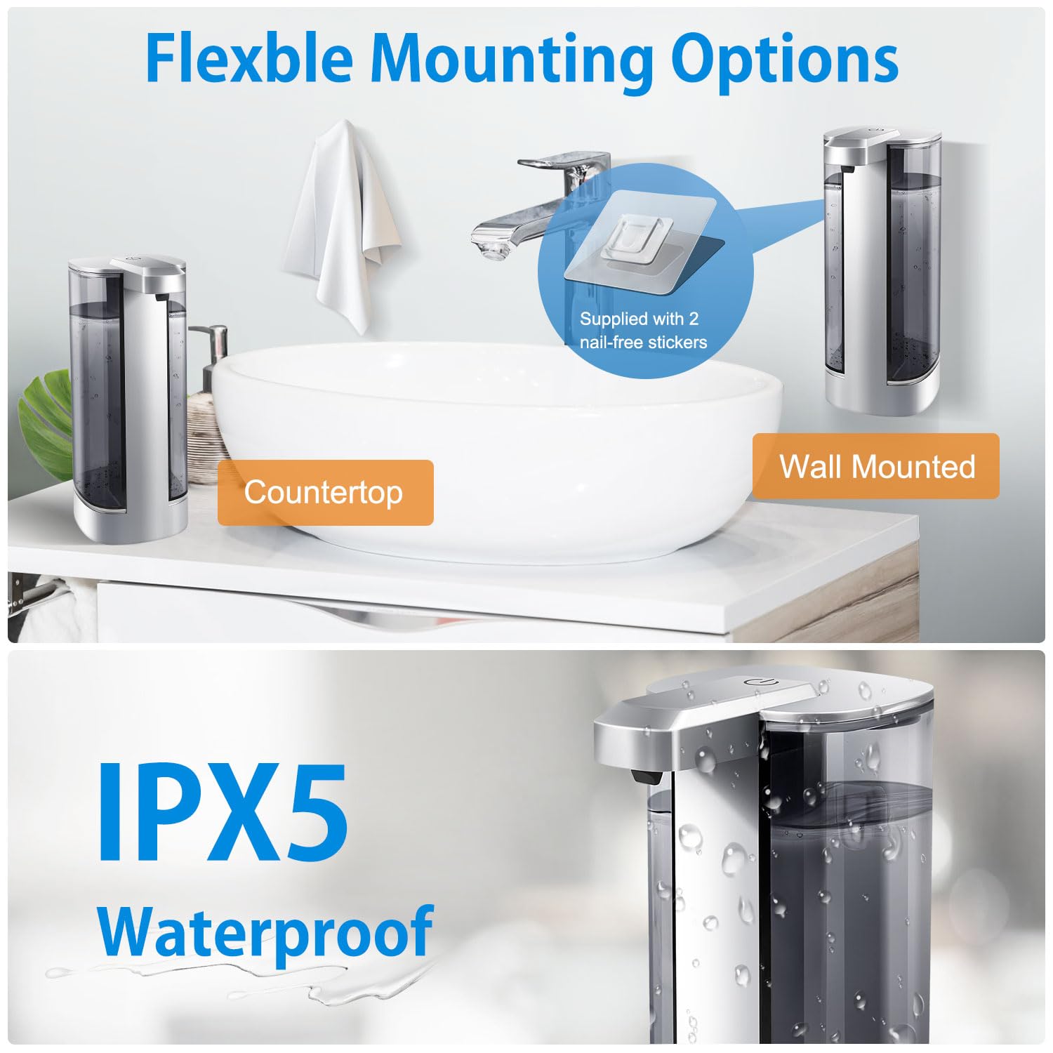 Large 500ml capacity with wide filling port for easy refills