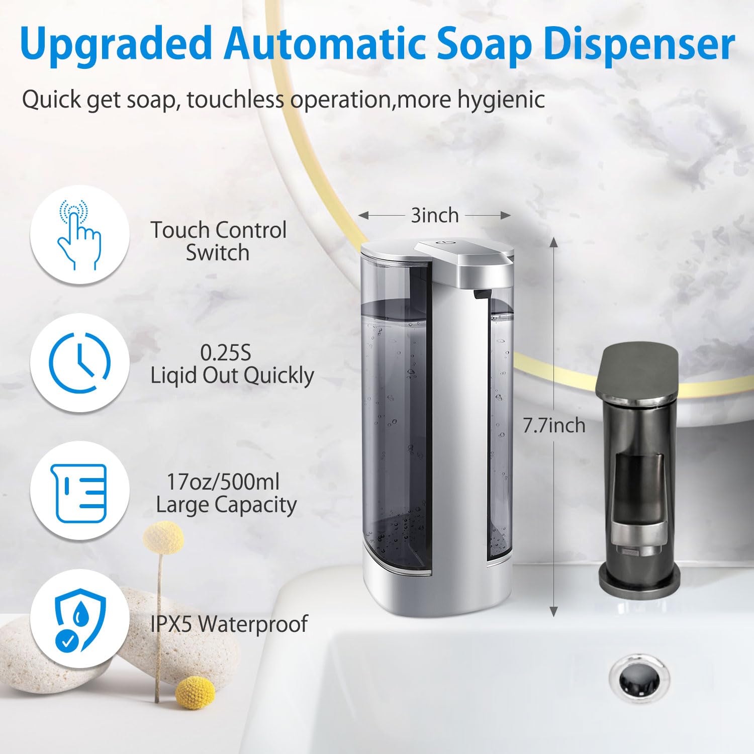 Uarnicey sensor activation demonstrating touchless operation for hygienic handwashing