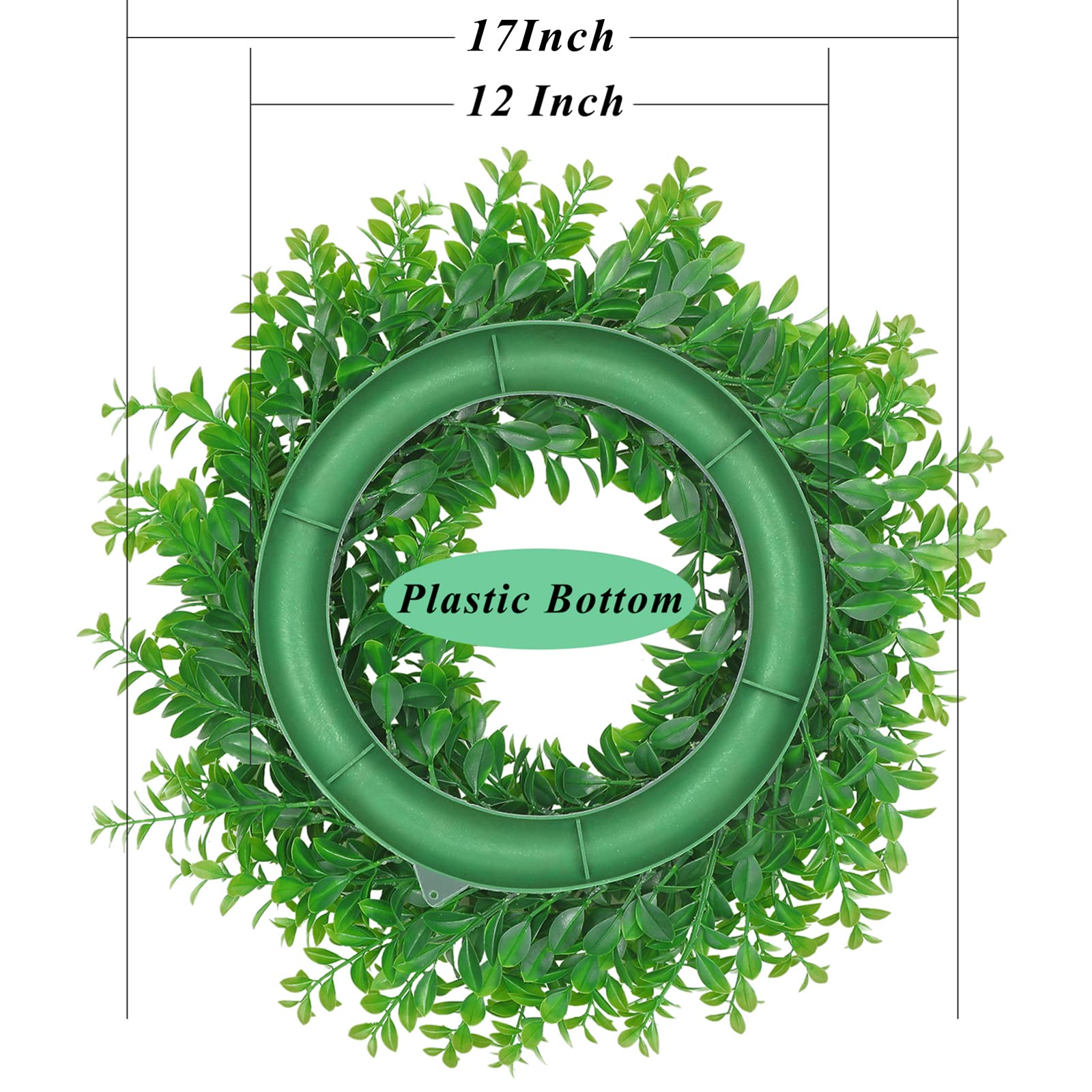 U'Artlines 2-pack boxwood wreaths offer versatile indoor or outdoor decor.