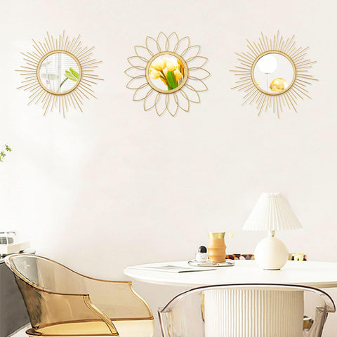Uaussi bedroom dresser placement elevates ambiance with a gold frame.