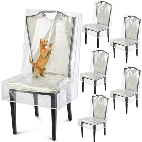 Uawsyut clear dining chair protector shields chair from spills and stains effortlessly.