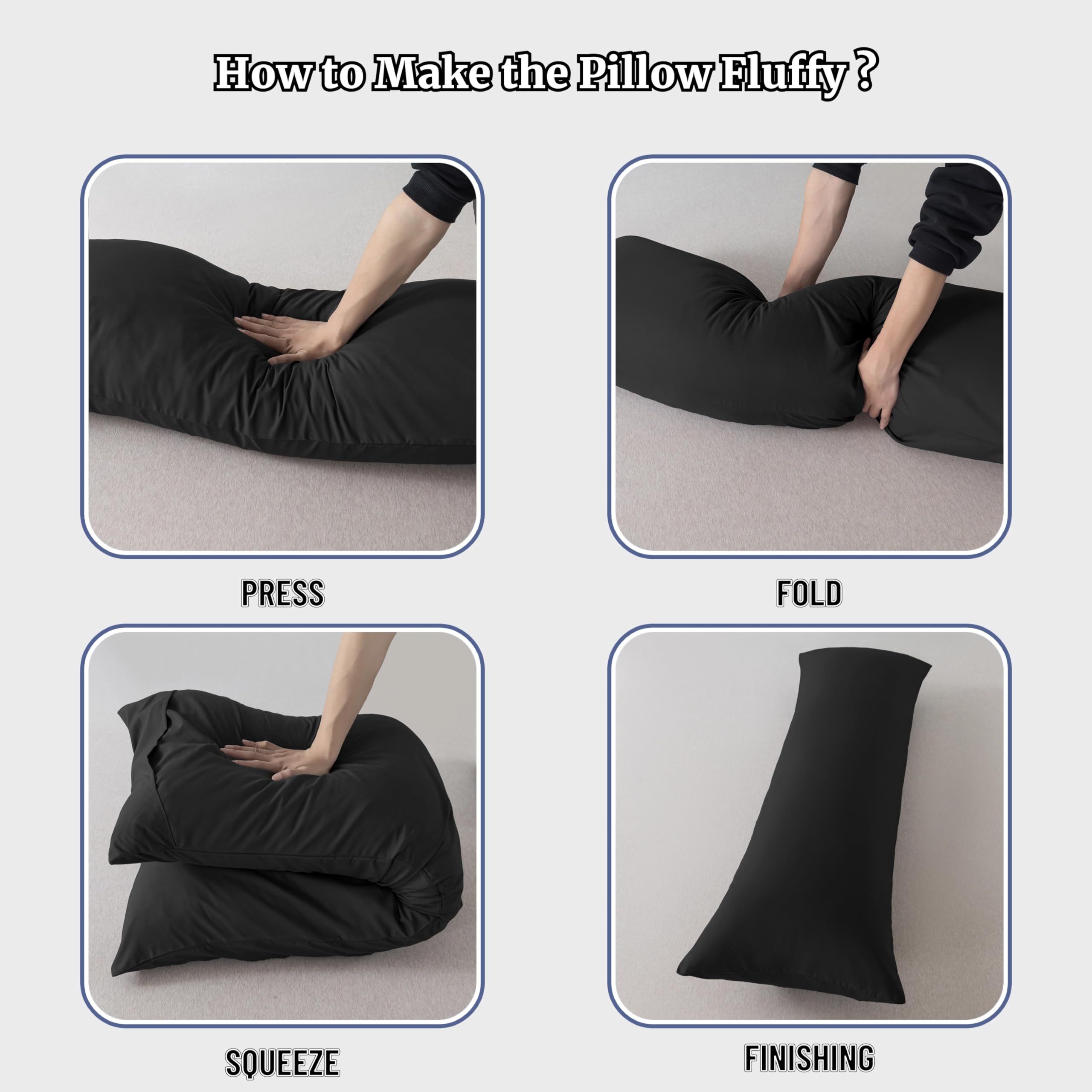 Ubauba bedroom setup featuring the long pillow for full-body comfort.
