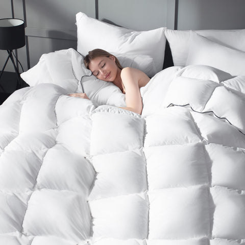 Ubauba king-size duvet insert on bed setup for year-round comfort.