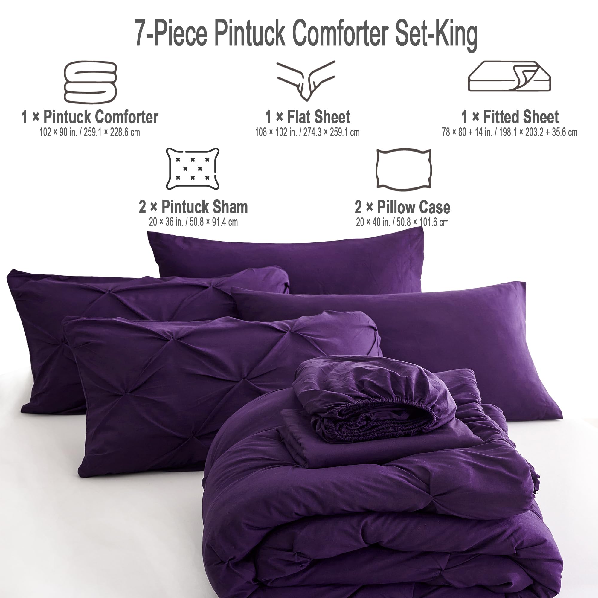 Machine washable bedding care for easy maintenance.