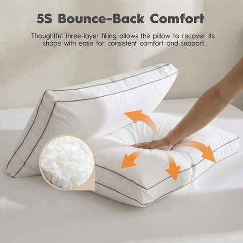 Ubauba machine-washable pillow for easy care and fluff recovery.