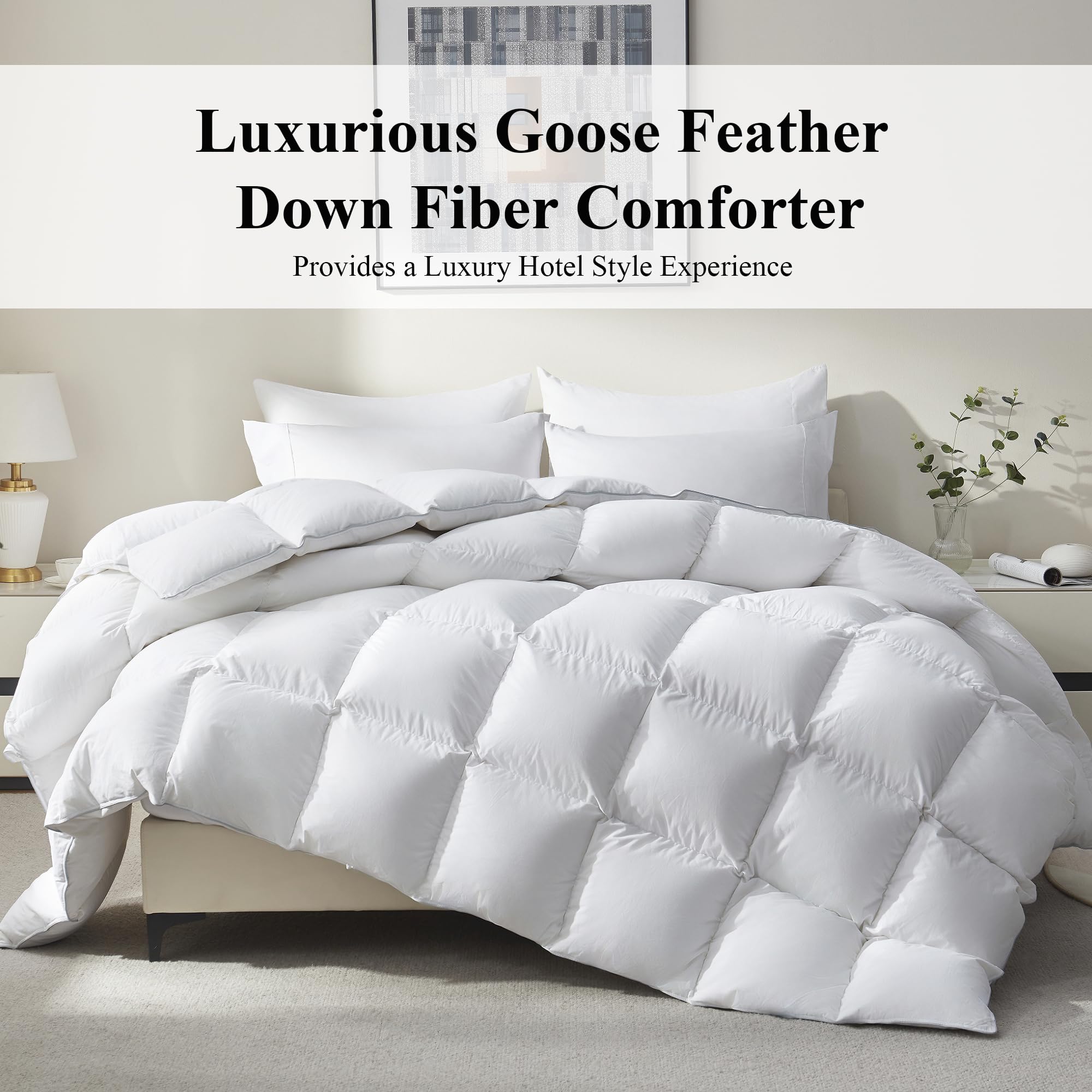 Piped edge detail adds durable luxury to Ubauba queen comforter