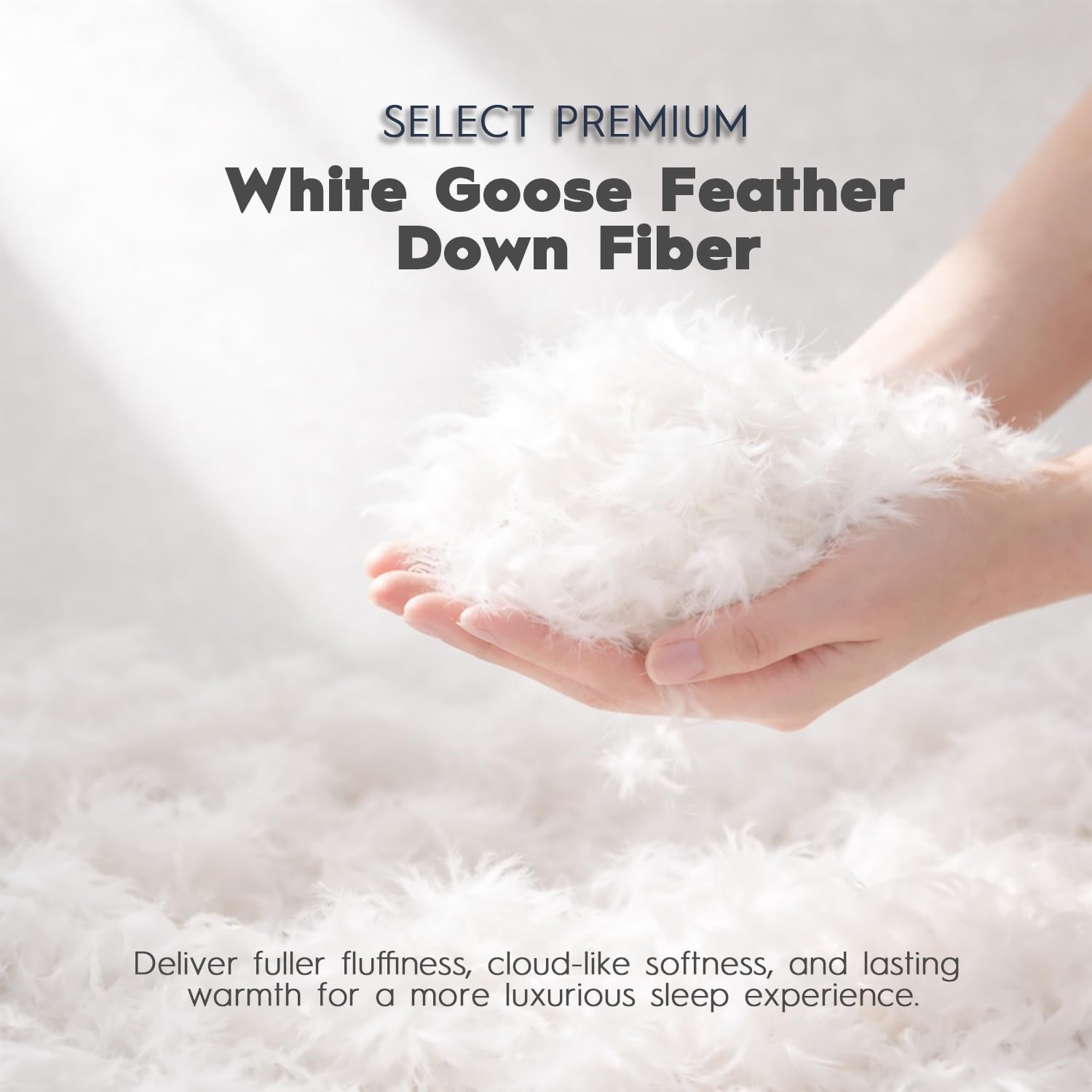 Ubauba three-layer fill pillow with foam core for stable head and neck comfort.