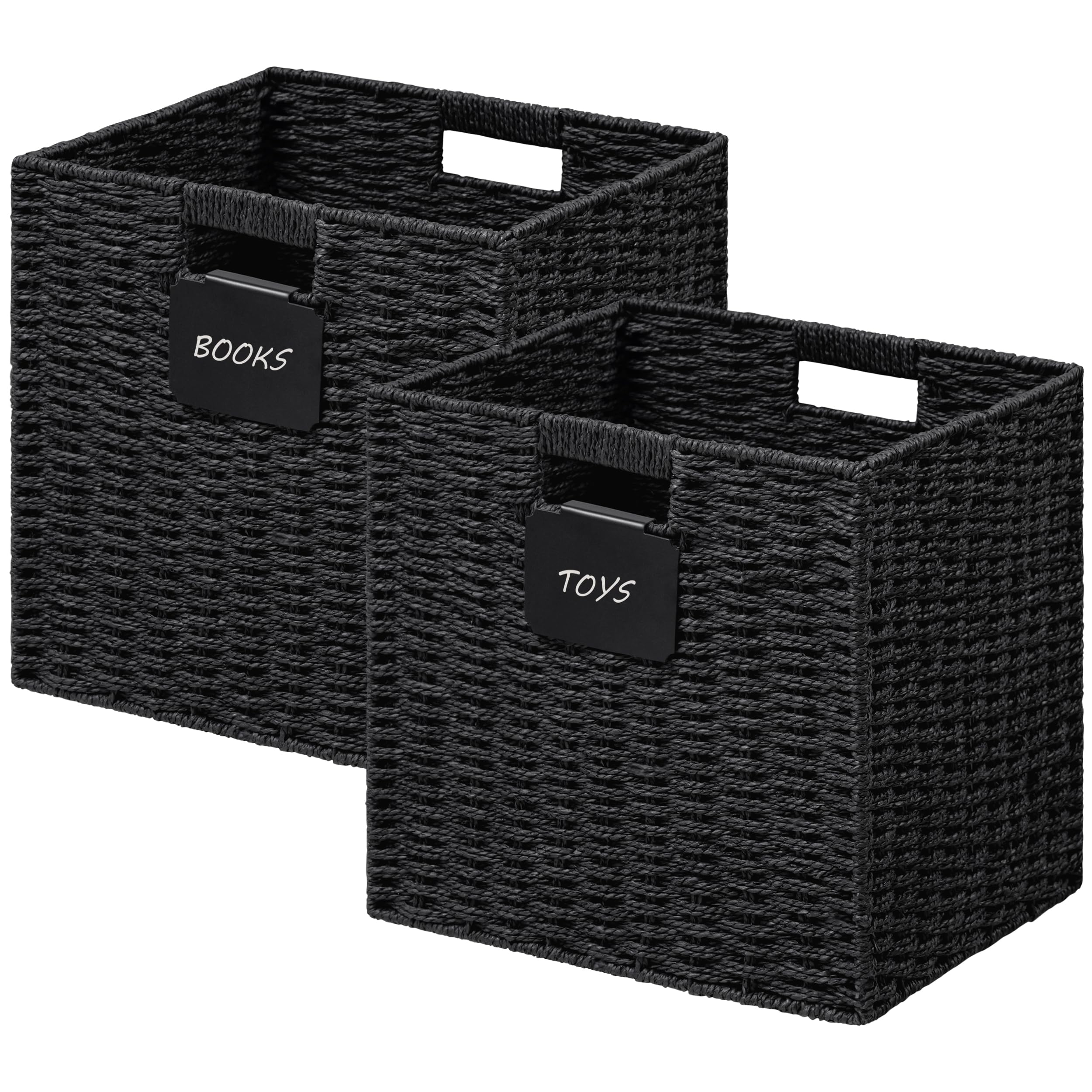 UBBCare wicker basket front view on shelf for neat storage