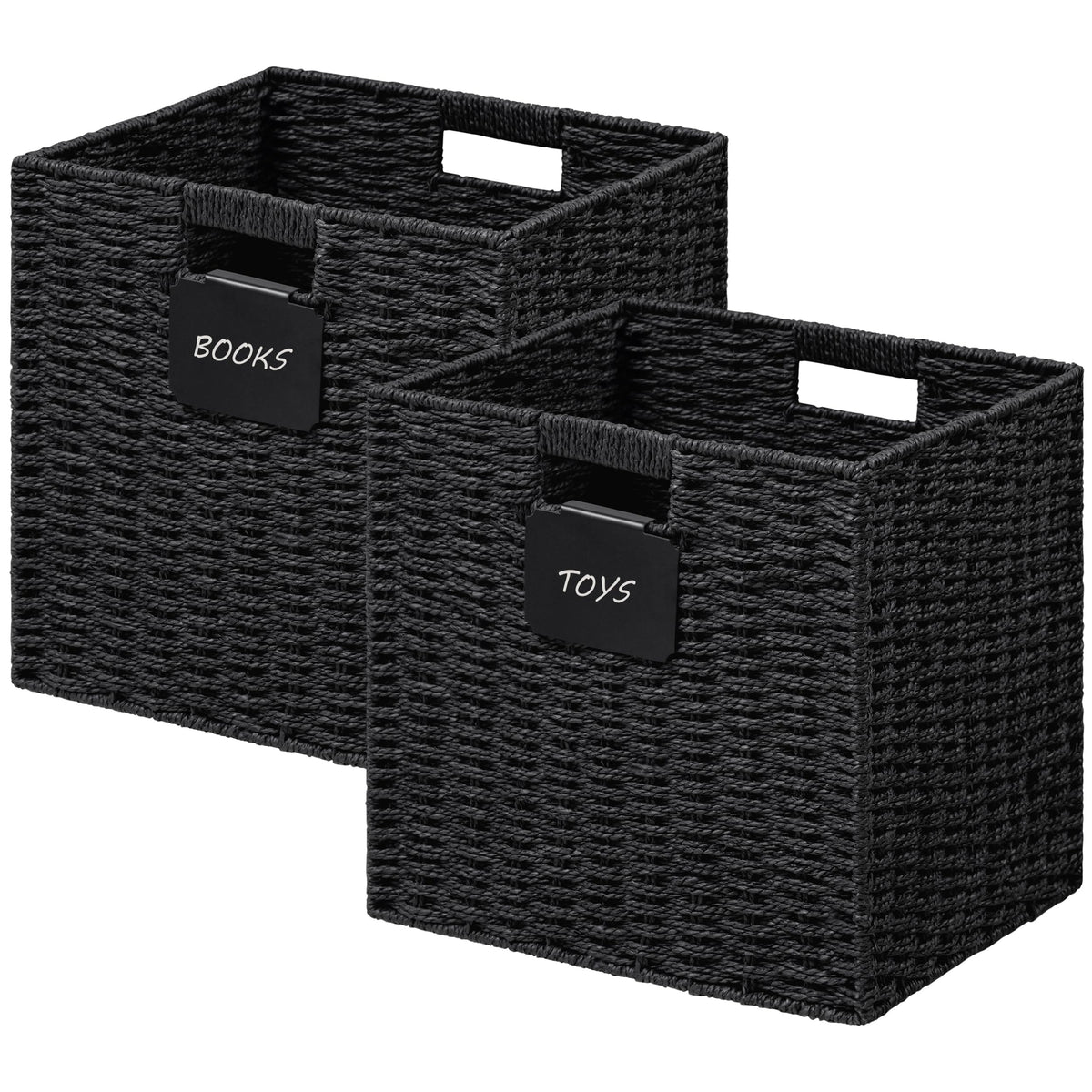UBBCare wicker basket front view on shelf for neat storage