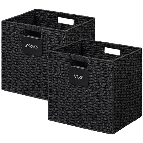 UBBCare wicker basket front view on shelf for neat storage