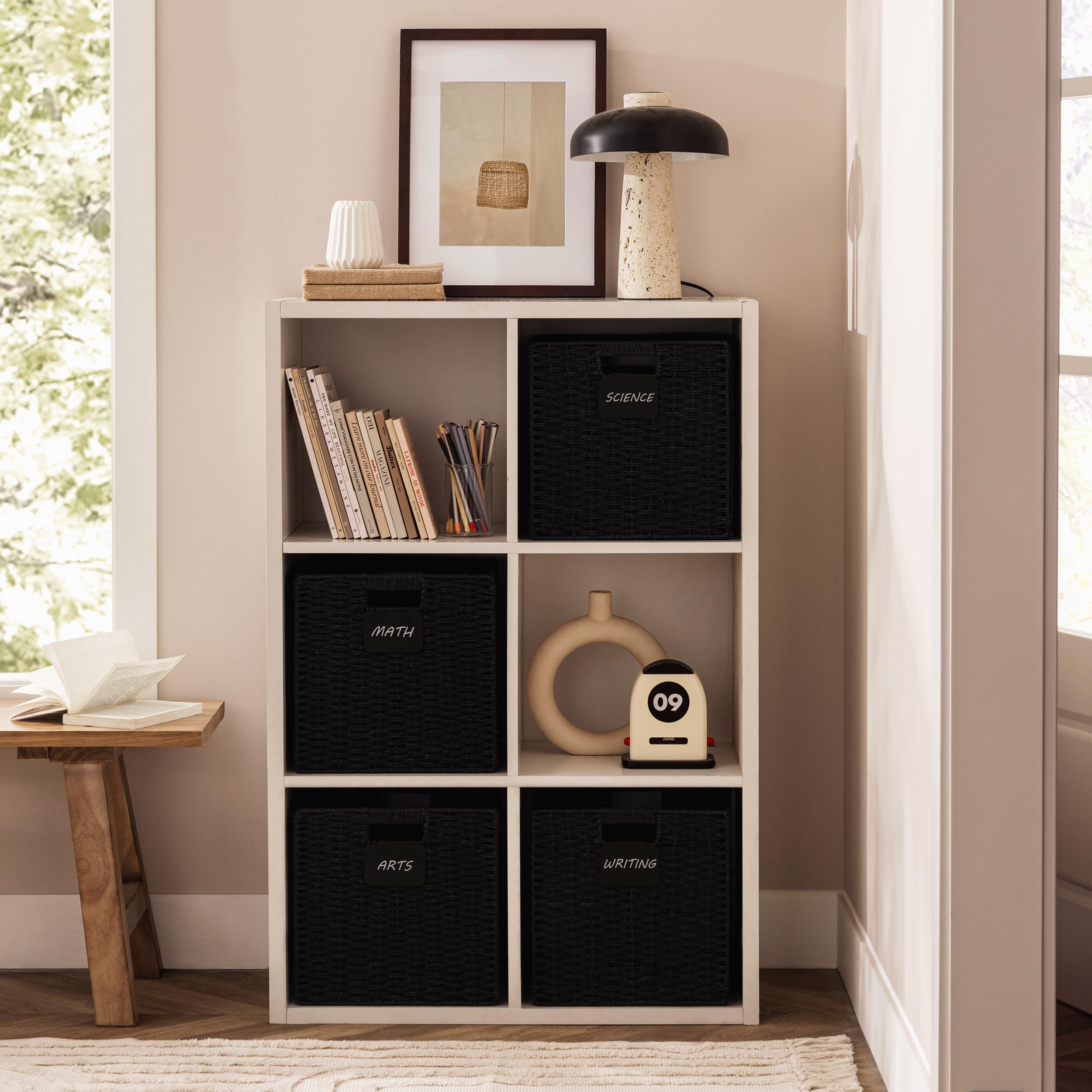 UBBCare on shelf demonstrating versatile living room organization