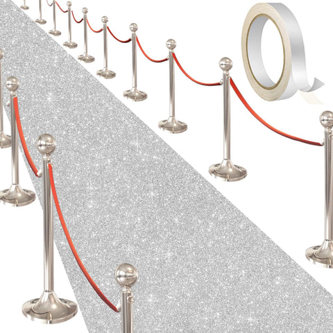 UBCGOTT glitter silver walkway adds sparkle and guides guests safely