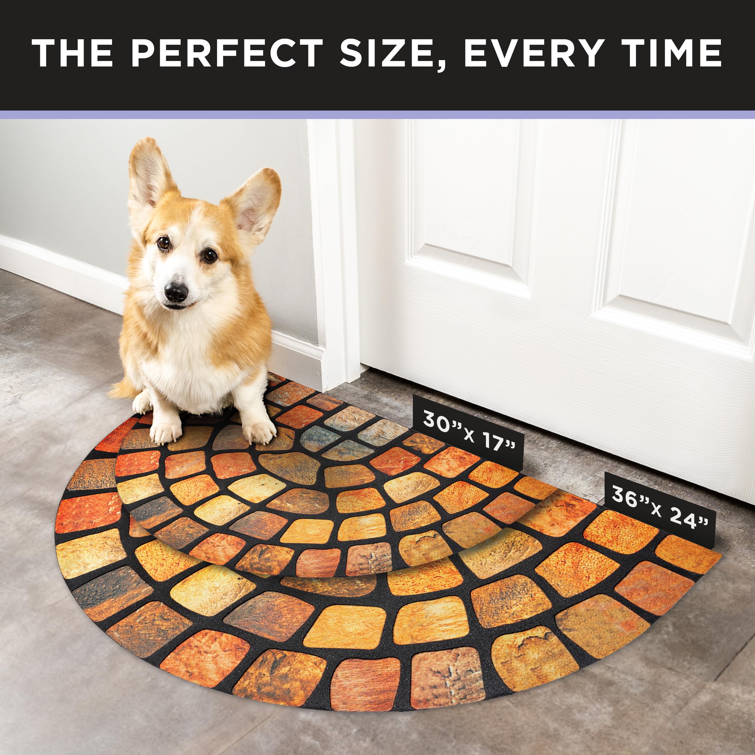 ubdyo outdoor entrance mat with rubber backing prevents slipping in rain