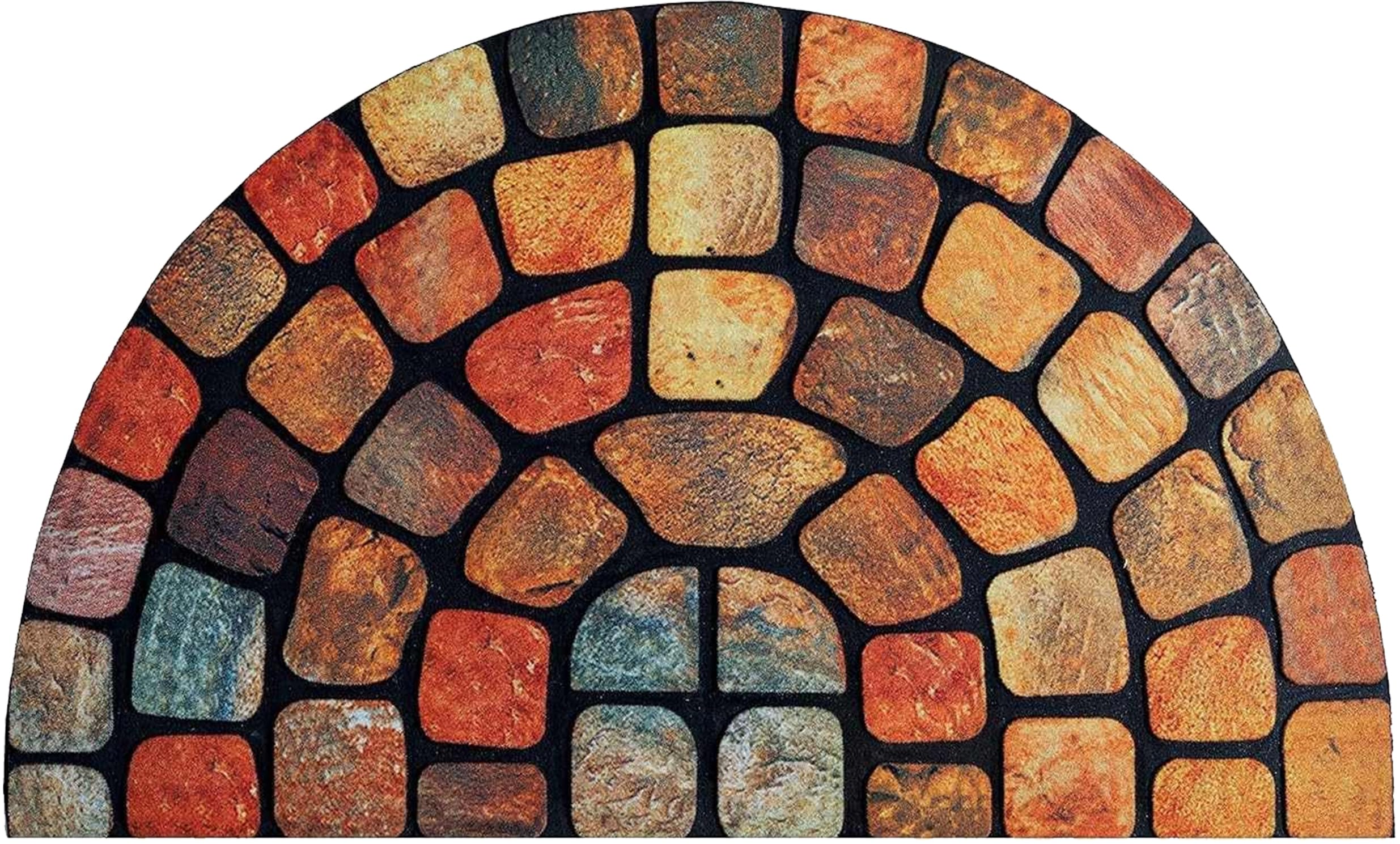 ubdyo Welcome in Style front door mat, oval shape that traps dirt at entryways