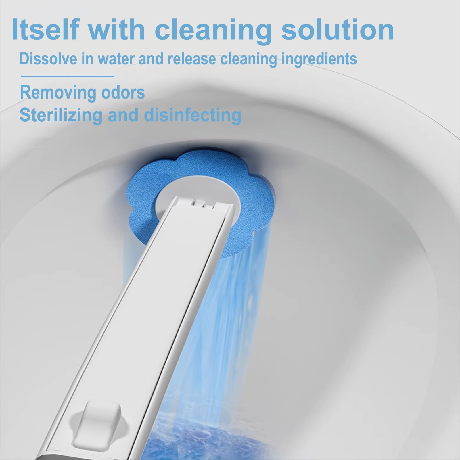 Ucaimao disposable brush head with detergent layer for powerful cleaning