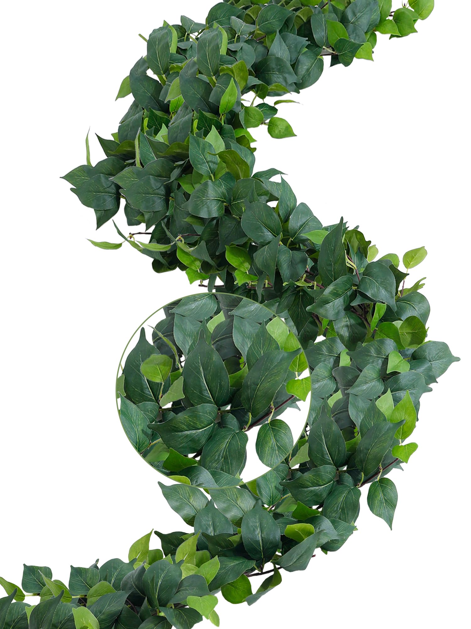 Ucky ivy leaves garland for bedroom decor, enhancing indoor greenery.