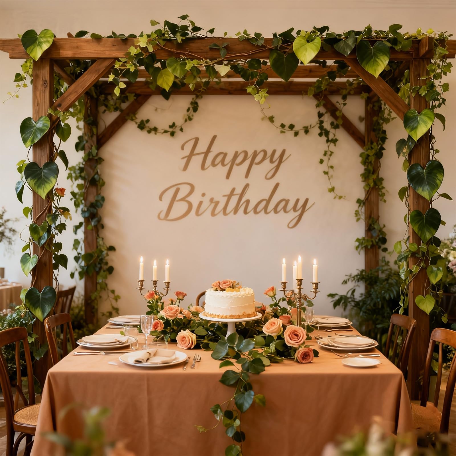 Ucky flexible rattan vines, shapes easily for weddings or parties.