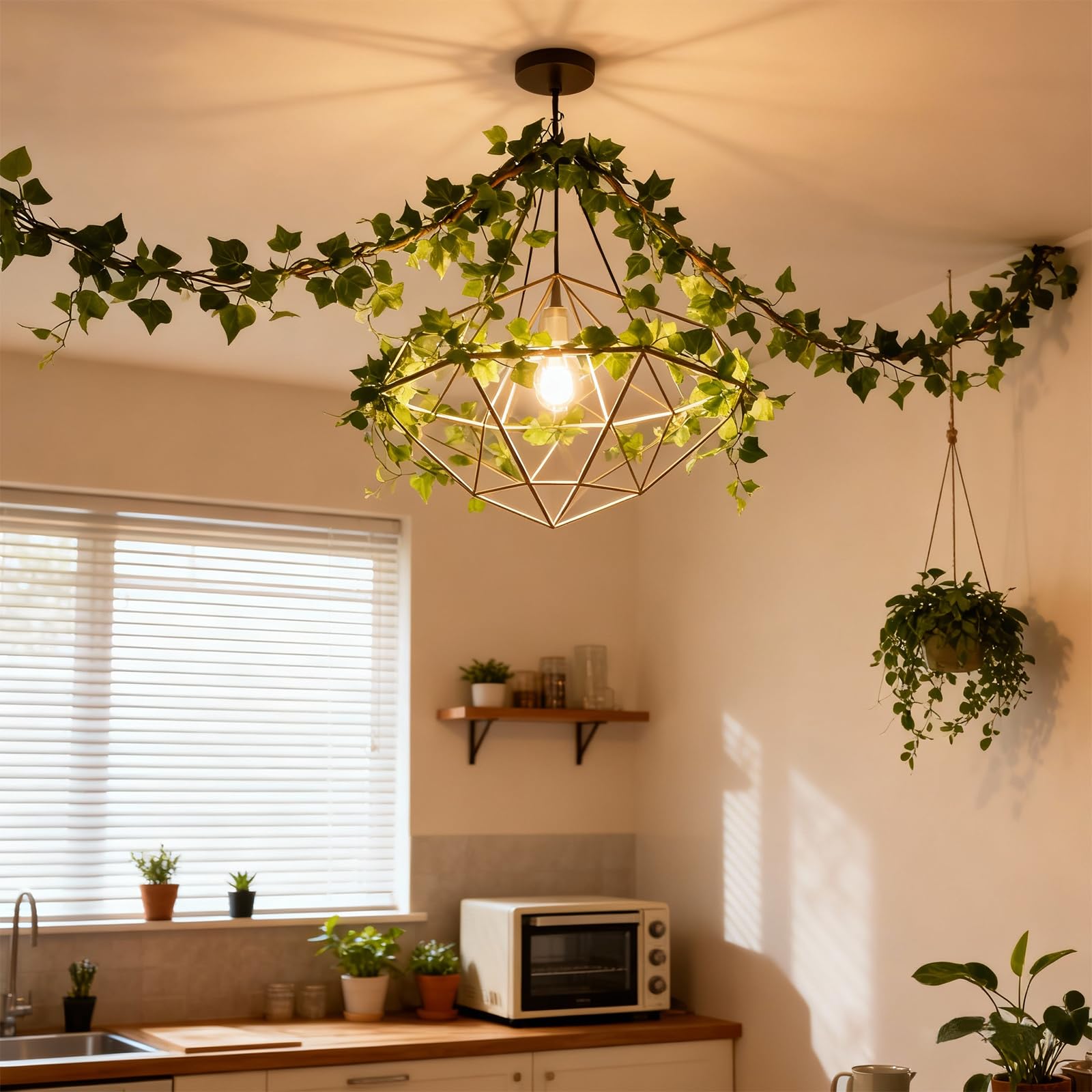 Ucky full greenery look, enhances outdoor patio decor.