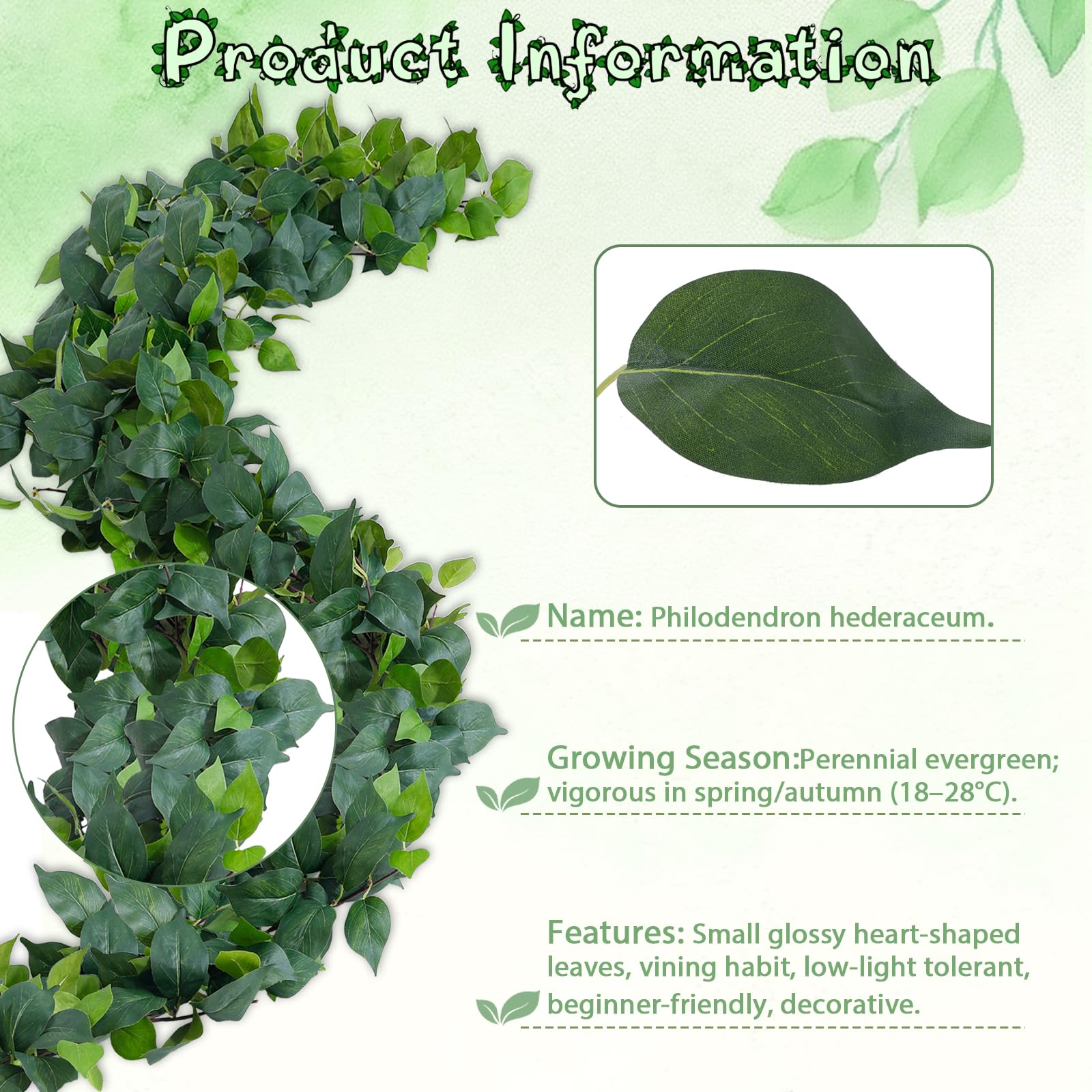 Ucky evergreen ivy garland, low-maintenance decor for any season.