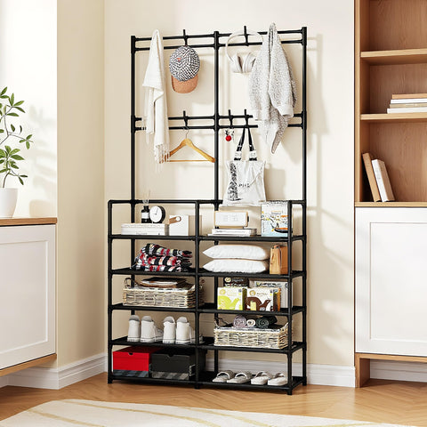 UDEAR entryway installation view shows compact, stable double-row design.