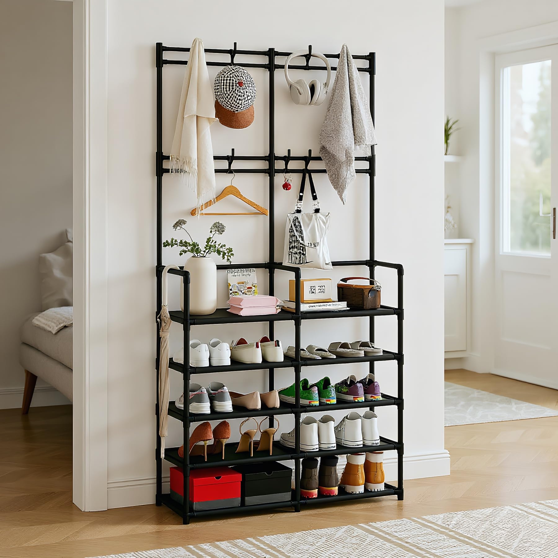 UDEAR black finish complements modern interiors in living spaces.