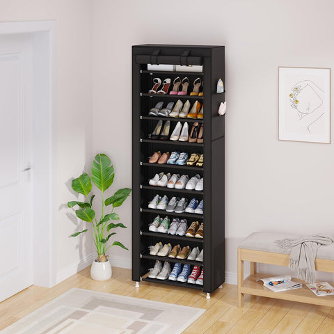 UDEAR shoes neatly arranged on 10 shelves for organized storage