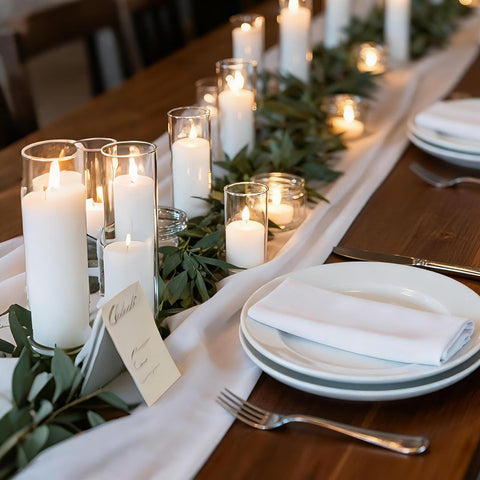 UDU wedding centerpiece idea using hurricane glass for elegant decor.