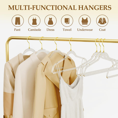 UEAKPIC premium acrylic hangers resist wear and keep clothes smooth.