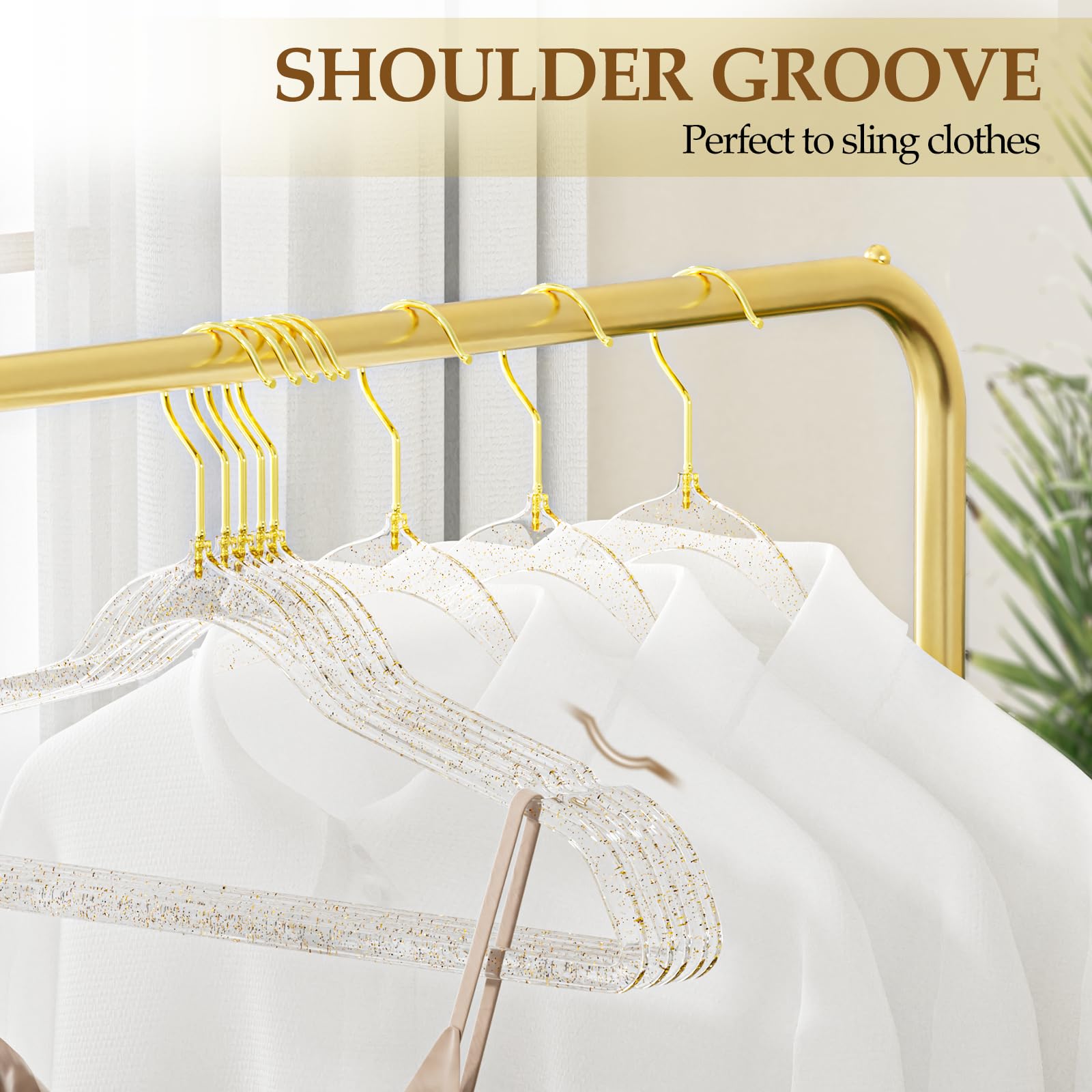 UEAKPIC ultra-slim hangers save space while keeping garments neat.