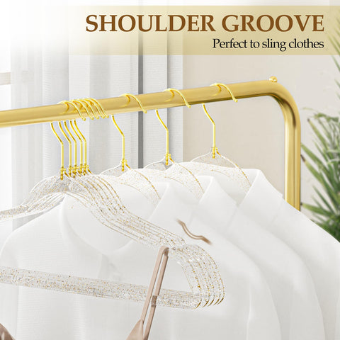 UEAKPIC ultra-slim hangers save space while keeping garments neat.