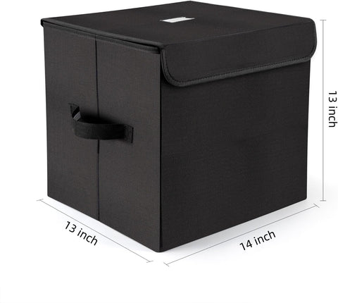 UENTIP vinyl storage box with dual handles for portable LP organization.