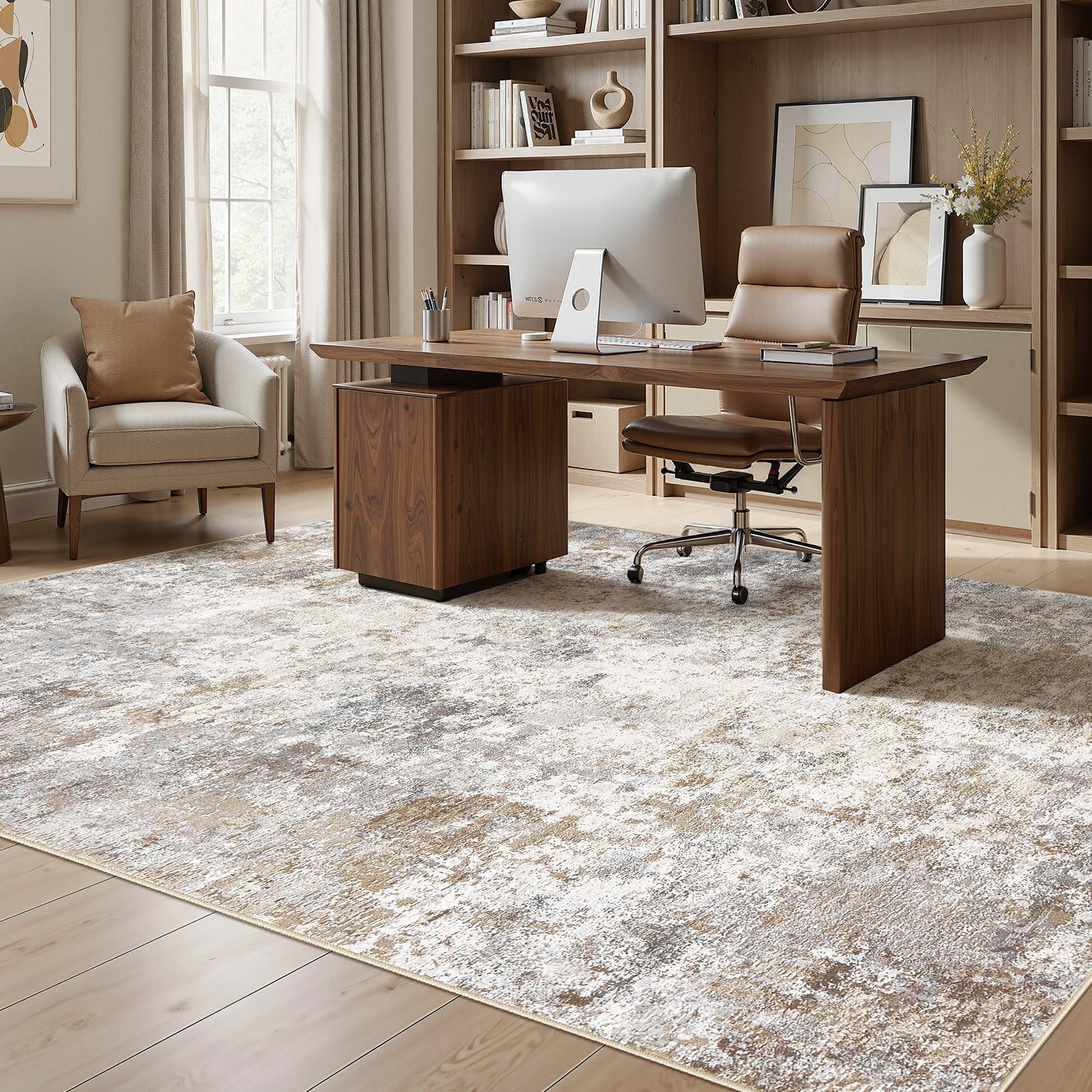 UERMEI edge-sealed rug enhances durability and reduces wear.
