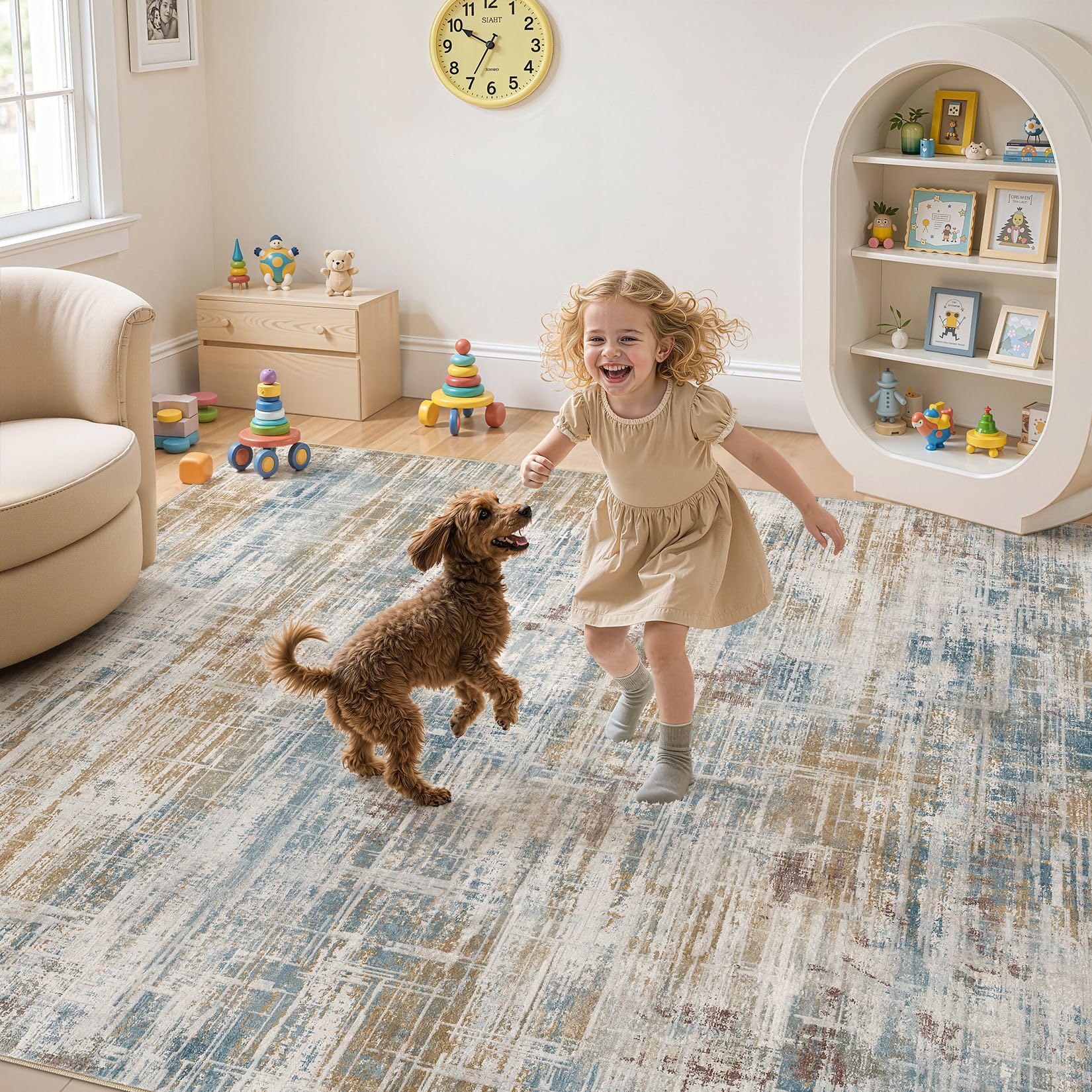 UERMEI low-pile design facilitates cleaning and quick vacuuming