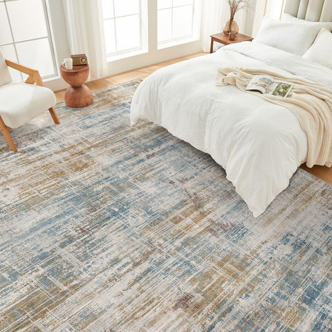 UERMEI washable-stain-resistant rug demonstrates easy-care in daily life