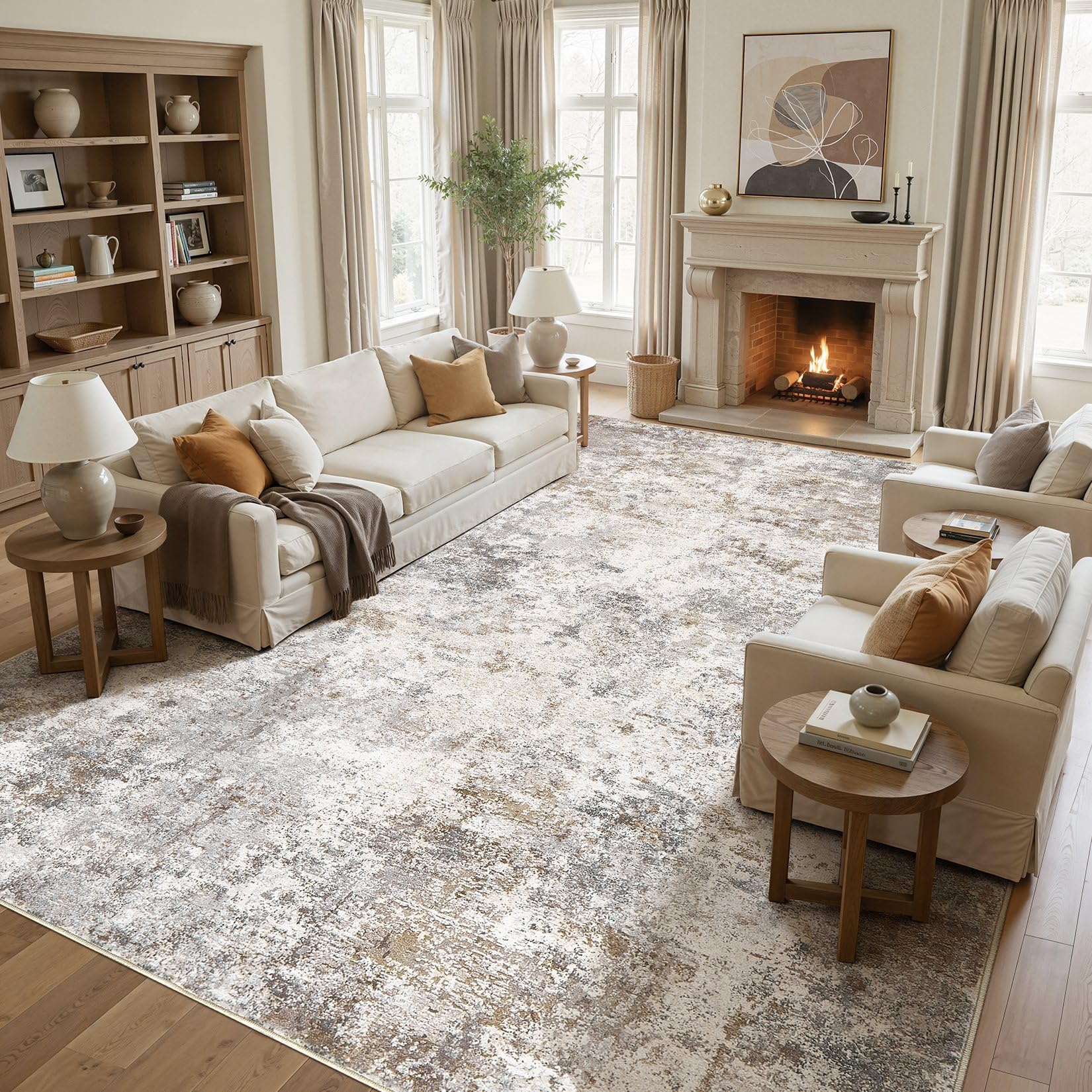 UERMEI living room rug soft pile creates cozy underfoot feel