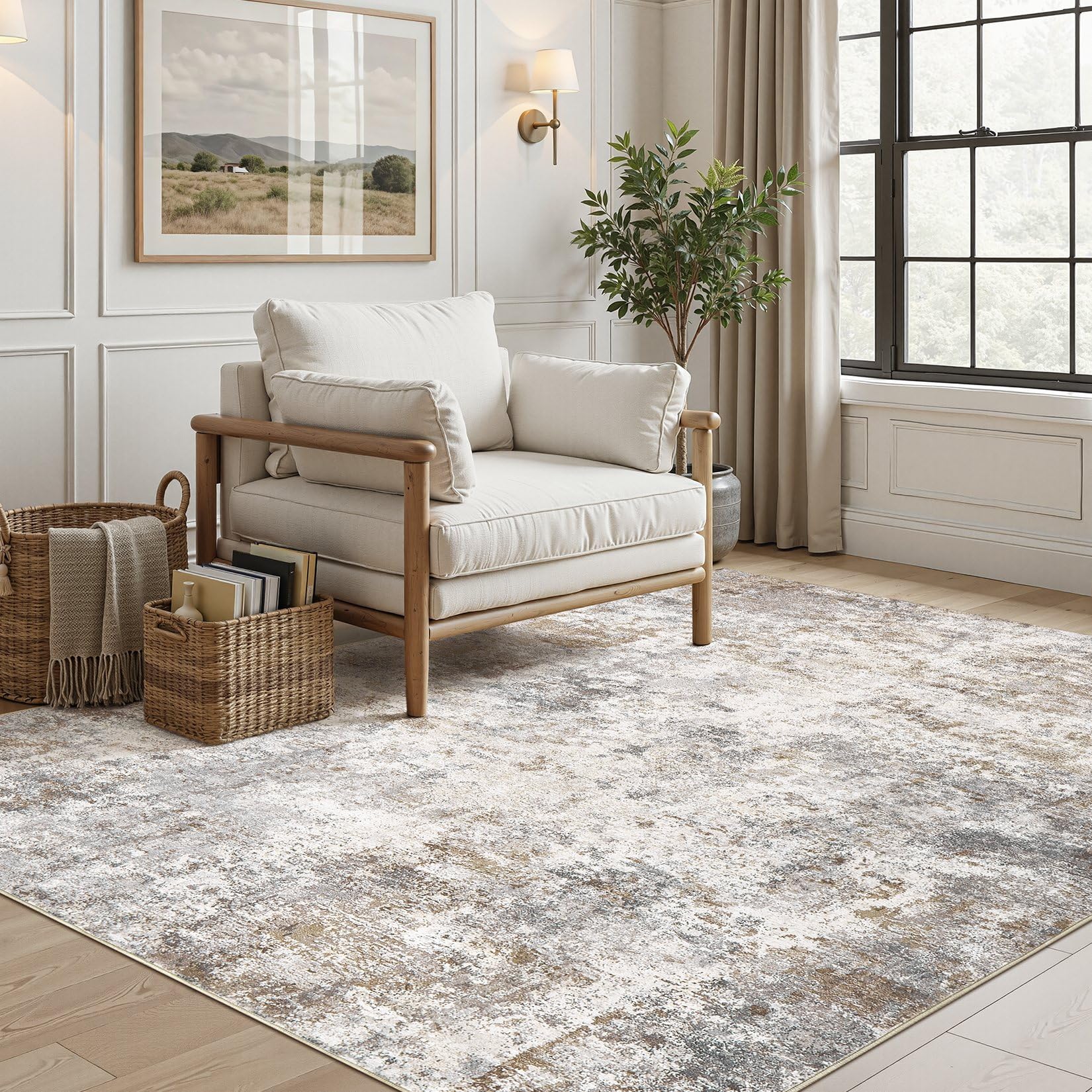 UERMEI non-slip backing provides stable placement on smooth floors