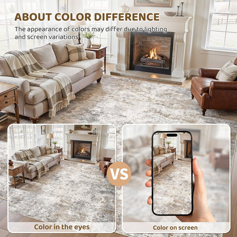 UERMEI non-slip backing keeps the rug secure on floors