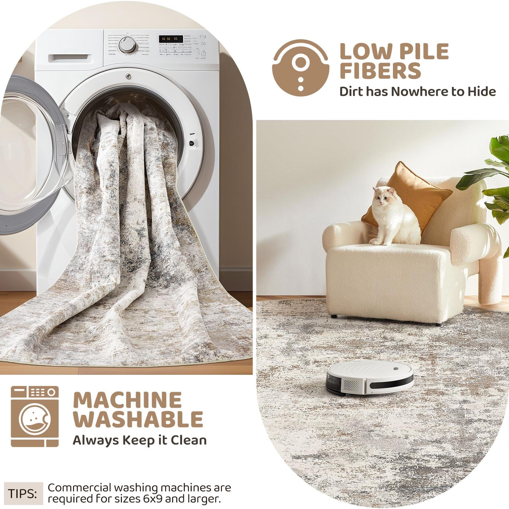 UERMEI warm brown and grey tones set a versatile, inviting mood.