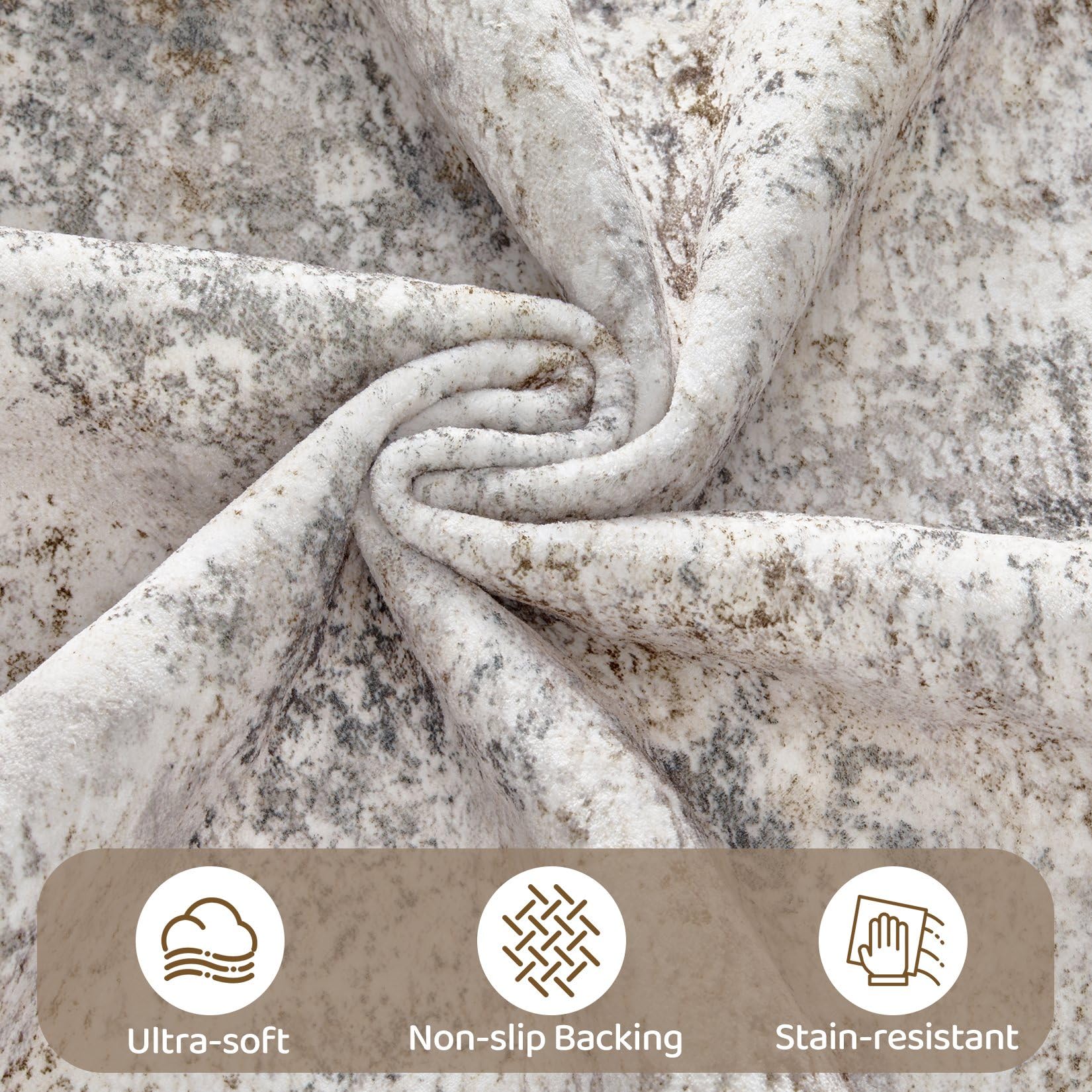 UERMEI washable rug for easy cleaning and maintenance