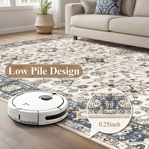 UESRUGS blue color variant rug blends with coastal-inspired spaces