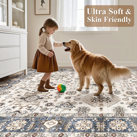 UESRUGS machine-washable rug for easy at-home cleaning