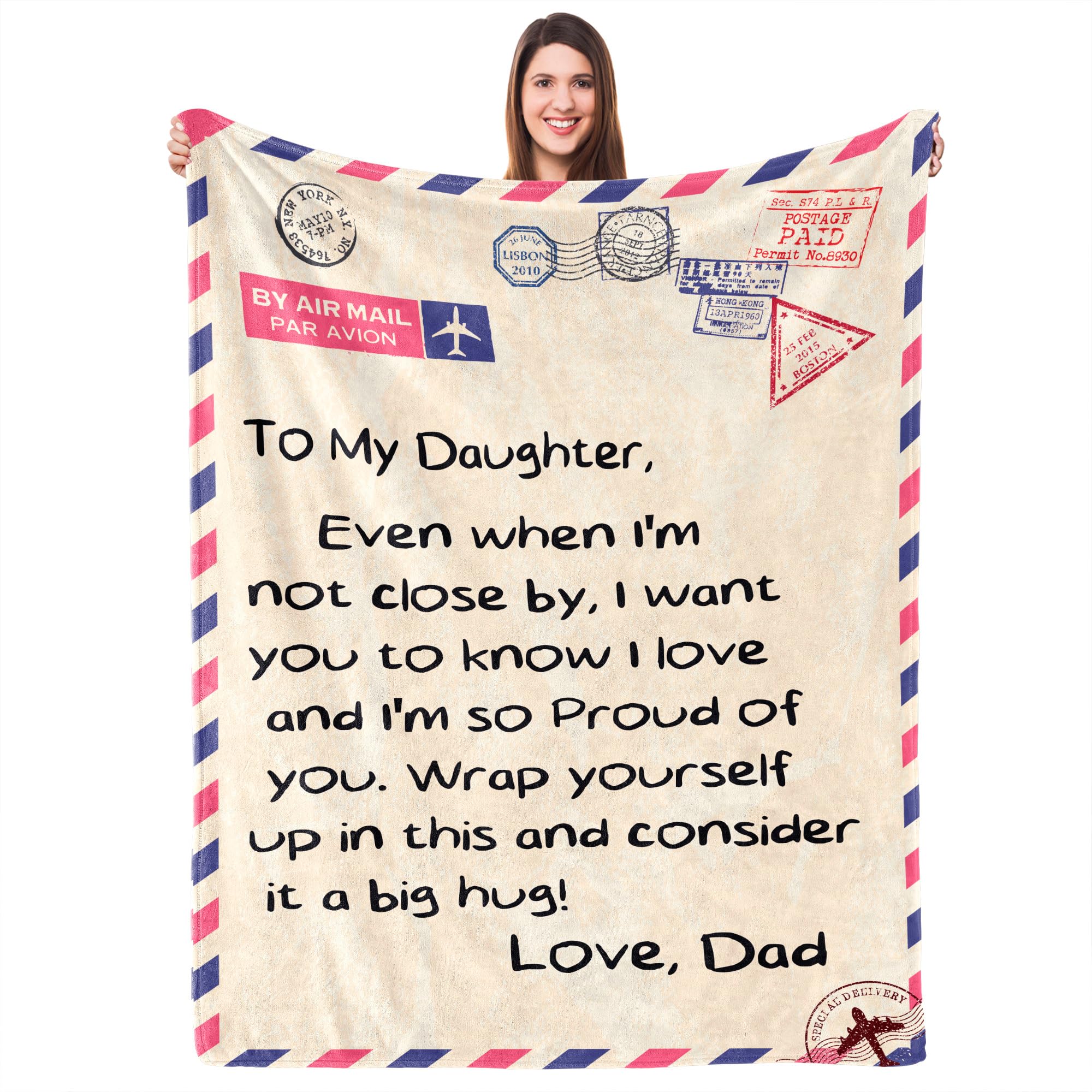 UFOORO Dad Love throw blanket for cozy movie nights
